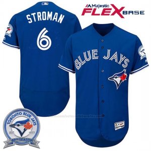 Camiseta Beisbol Hombre Toronto Blue Jays Marcus Stroman 6 Flex Base 40 Aniversario