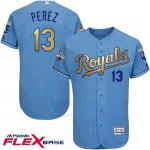 Camiseta Beisbol Hombre Kansas City Royals Salvador Perez Campeones Flex Base