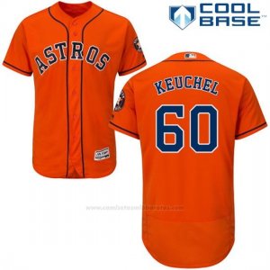 Camiseta Beisbol Hombre Houston Astros Dallas Keuchel Autentico Coleccion Naranja Cool Base