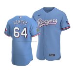 Camiseta Beisbol Hombre Texas Rangers Jimmy Herget Autentico Alterno Azul