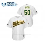 Camiseta Beisbol Hombre Oakland Athletics Mike Fiers 2019 Postseason Cool Base Blanco