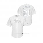 Camiseta Beisbol Hombre Tampa Bay Rays Jesus Aguilar 2019 Players Weekend Replica Blanco