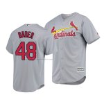 Camiseta Beisbol Hombre St. Louis Cardinals Harrison Bader Cool Base Road Gris