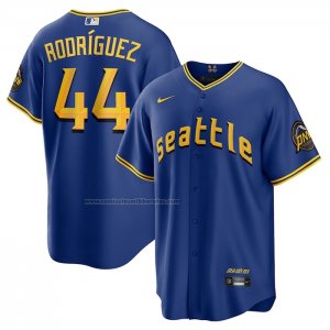 Camiseta Beisbol Hombre Seattle Mariners Julio Rodriguez 2023 City Connect Replica Azul