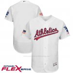 Camiseta Beisbol Hombre Oakland Athletics 2017 Estrellas y Rayas Blanco Flex Base