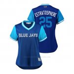 Camiseta Beisbol Mujer Toronto Blue Jays Marco Estrada 2018 Llws Players Weekend Estratosphere Azul