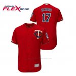 Camiseta Beisbol Hombre Minnesota Twins Jose Berrios 150th Aniversario Patch Autentico Flex Base Rojo