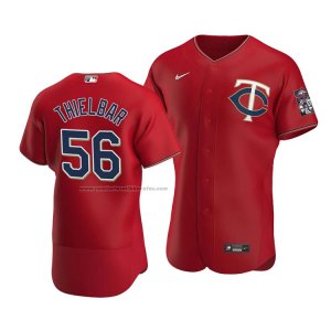 Camiseta Beisbol Hombre Minnesota Twins Caleb Thielbar 56 Autentico Alterno Rojo