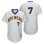 Camiseta Beisbol Hombre Milwaukee Brewers Eric Thames Blanco 1982 Turn Back The Clock