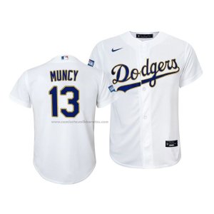 Camiseta Beisbol Nino Los Angeles Dodgers Max Muncy 2021 Gold Program Replica Blanco