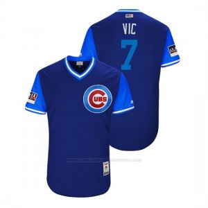 Camiseta Beisbol Hombre Chicago Cubs Victor Caratini 2018 Llws Players Weekend Vic Royal