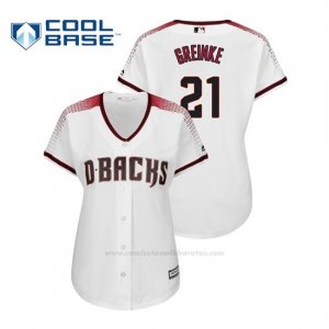 Camiseta Beisbol Mujer Arizona Diamondbacks Zack Greinke Cool Base Majestic Home Blanco