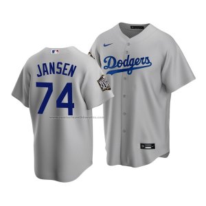 Camiseta Beisbol Hombre Los Angeles Dodgers Kenley Jansen 2020 Replica Alterno Gris