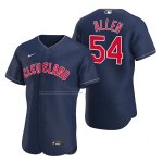 Camiseta Beisbol Hombre Cleveland Guardians Logan Allen Autentico Alterno Azul