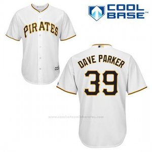 Camiseta Beisbol Hombre Pittsburgh Pirates Dave Parker 39 Blanco 1ª Cool Base