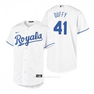 Camiseta Beisbol Nino Kansas City Royals Danny Duffy Replica Primera Blanco