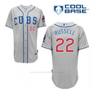 Camiseta Beisbol Hombre Chicago Cubs 22 Addison Russell Gris Alterno Cool Base