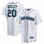 Camiseta Beisbol Hombre Seattle Mariners Luke Raley Primera Replica Blanco