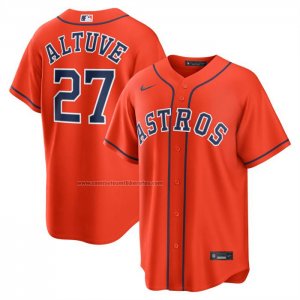 Camiseta Beisbol Hombre Houston Astros Jose Altuve Alterno Replica Naranja