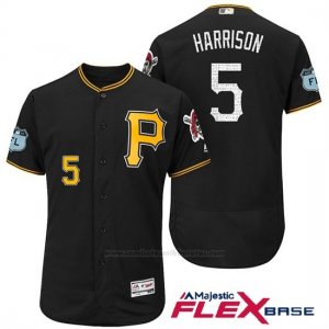 Camiseta Beisbol Hombre Pittsburgh Pirates Josh Harrison Negro 2017 Entrenamiento de Primavera Flex Base Jugador