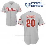 Camiseta Beisbol Hombre Philadelphia Phillies Mike Schmidt 20 Gris Cool Base