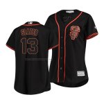 Camiseta Beisbol Mujer San Francisco Giants Austin Slater Cool Base Negro