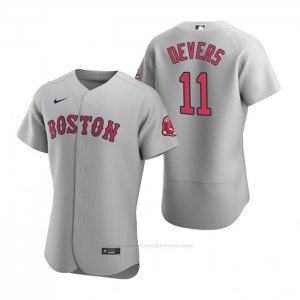 Camiseta Beisbol Hombre Boston Red Sox Rafael Devers Autentico Road Gris