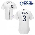 Camiseta Beisbol Hombre Detroit Tigers Ian Kinsler 3 Blanco 1ª Cool Base