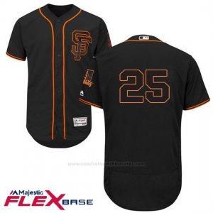 Camiseta Beisbol Hombre San Francisco Giants Barry Bonds Negro Flex Base Autentico Coleccion