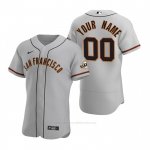 Camiseta Beisbol Hombre San Francisco Giants Personalizada Autentico 2020 Road Gris