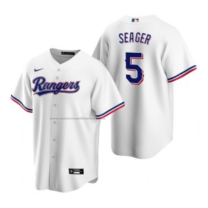 Camiseta Beisbol Hombre Texas Rangers Corey Seager Replica Primera Blanco