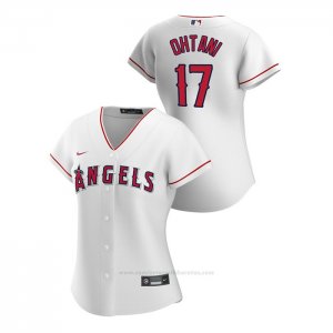 Camiseta Beisbol Mujer Los Angeles Angels Shohei Ohtani 2020 Replica Primera Blanco