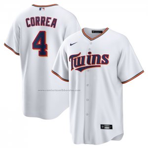 Camiseta Beisbol Hombre Minnesota Twins Carlos Correa Replica Blanco