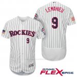 Camiseta Beisbol Hombre Colorado Rockies 2017 Estrellas y Rayas Dj Lemahieu 9 Blanco Flex Base