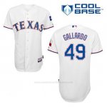 Camiseta Beisbol Hombre Texas Rangers Yovani Gallardo 49 Blanco 1ª Cool Base
