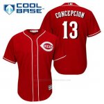 Camiseta Beisbol Hombre Cincinnati Reds Dave Concepcion 13 Rojo Alterno Cool Base