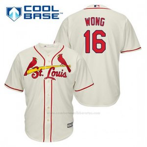 Camiseta Beisbol Hombre St. Louis Cardinals Kolten Wong 16 Crema Alterno Cool Base