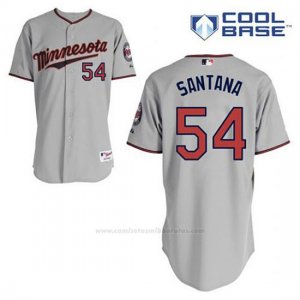 Camiseta Beisbol Hombre Minnesota Twins Ervin Santana 54 Gris Cool Base