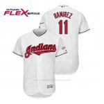 Camiseta Beisbol Hombre Cleveland Indians Jose Ramirez 2019 All Star Game Patch Flex Base Blanco
