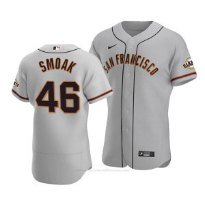Camiseta Beisbol Hombre San Francisco Giants Justin Smoak Autentico Road 2020 Gris