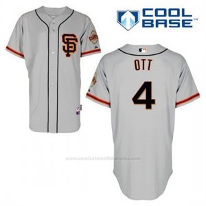 Camiseta Beisbol Hombre San Francisco Giants Mel Ott 4 Gris Alterno Cool Base