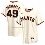 Camiseta Beisbol Hombre San Francisco Giants Tyler Fitzgerald Primera Replica Crema