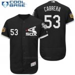 Camiseta Beisbol Hombre Chicago White Sox Melky Cabrera 53 Negro 2017 Entrenamiento de Primavera Cool Base Jugador