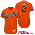 Camiseta Beisbol Hombre Baltimore Orioles 2 J.j. Hardy Naranja 2017 Flex Base