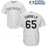 Camiseta Beisbol Hombre Colorado 65 Stephen Cardullo Blanco Cool Base
