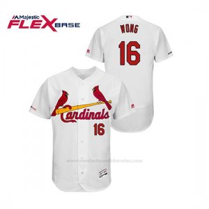 Camiseta Beisbol Hombre St. Louis Cardinals Kolten Wong 150th Aniversario Patch Flex Base Blanco