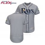Camiseta Beisbol Hombre Tampa Bay Rays Gris 2018 Dia del Padre Flex Base