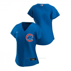 Camiseta Beisbol Mujer Chicago Cubs Replica 2020 Alterno Azul