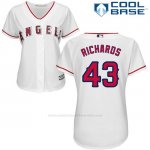 Camiseta Beisbol Mujer Los Angeles Angels Garrett Richards Blanco Cool Base