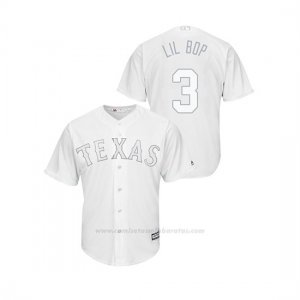 Camiseta Beisbol Hombre Texas Rangers Delino Deshields 2019 Players Weekend Replica Blanco